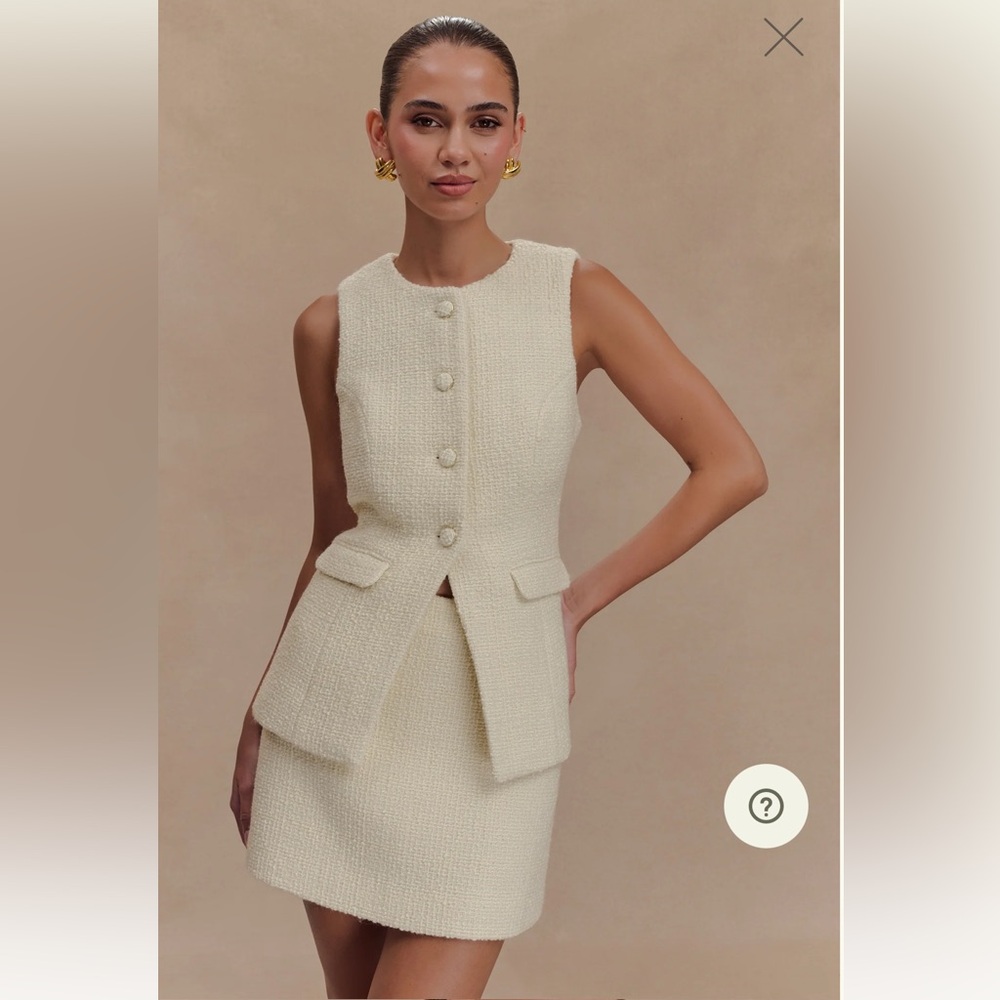 Meshki Ivory Boucle Vest & skirt SOLD OUT
